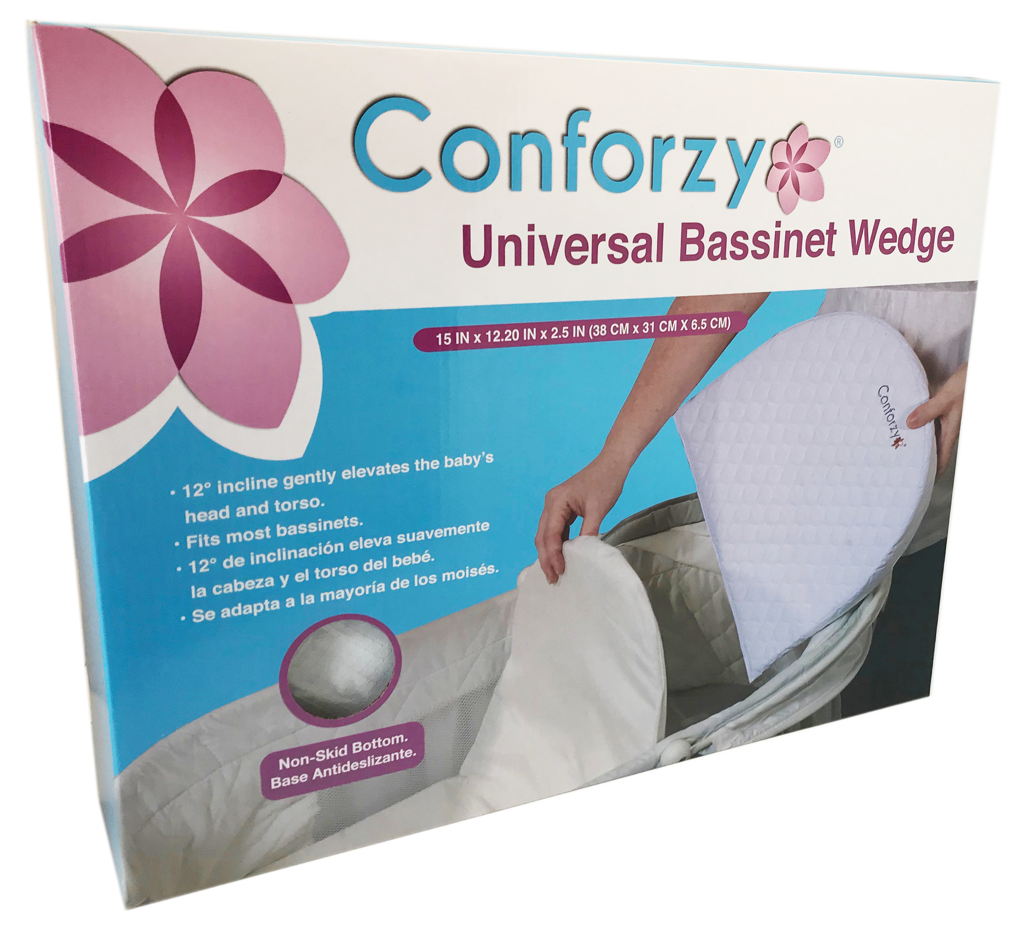 Conforzy Universal Bassinet Wedge Newborn Baby Reflux Reducer and Nasal Congestion Reducer Circular